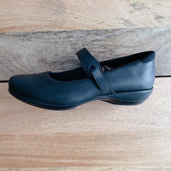 Aetrex NEW! Leather Mary Jane Shoes Black flats size 9.5W - Picture 3 of 16